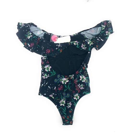 4/$25 Shoulder Ruffled One Piece Floral NWT Med - Picture 4 of 8